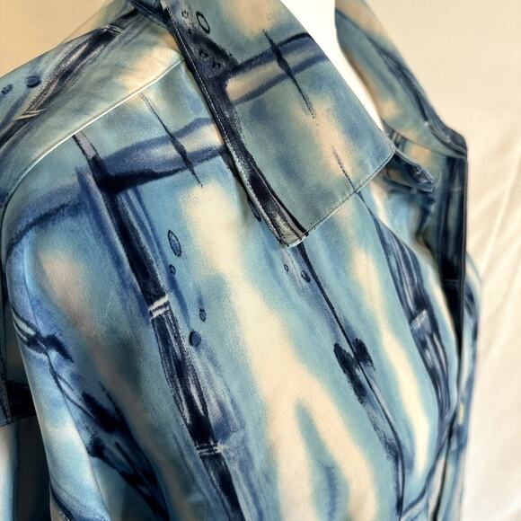 Sean John Big and Tall Blue and White Button Up Mens Shirt XXL - Picture 4 of 8